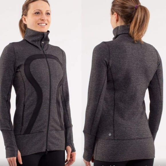 Lululemon dark gray and black jacket size 6 - Picture 1 of 10